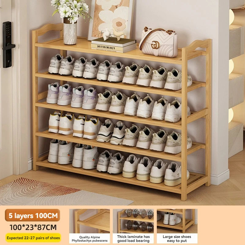 Multi-Layer Solid Wood Shoe Rack