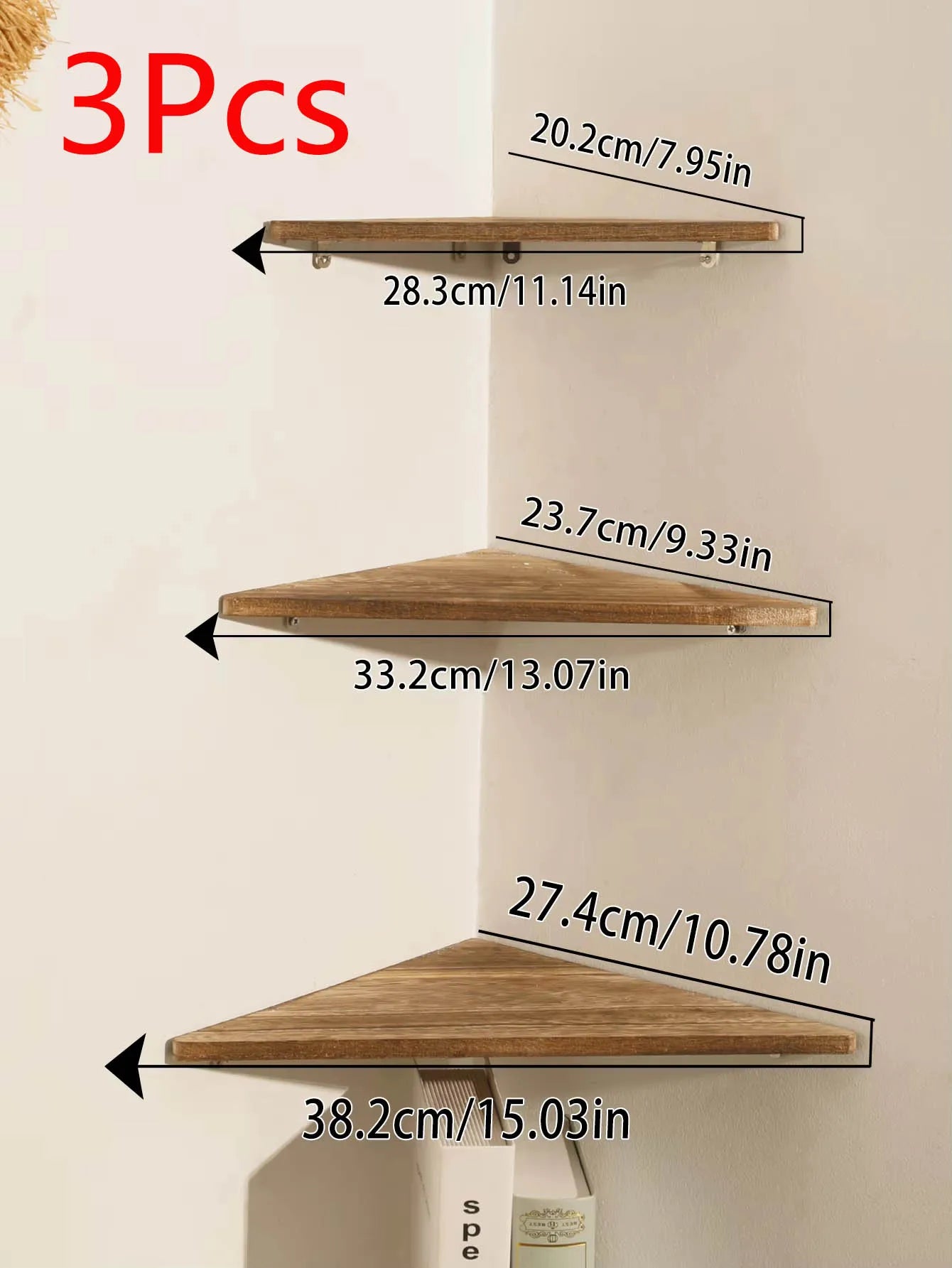 Rustic Wooden Floating Shelf