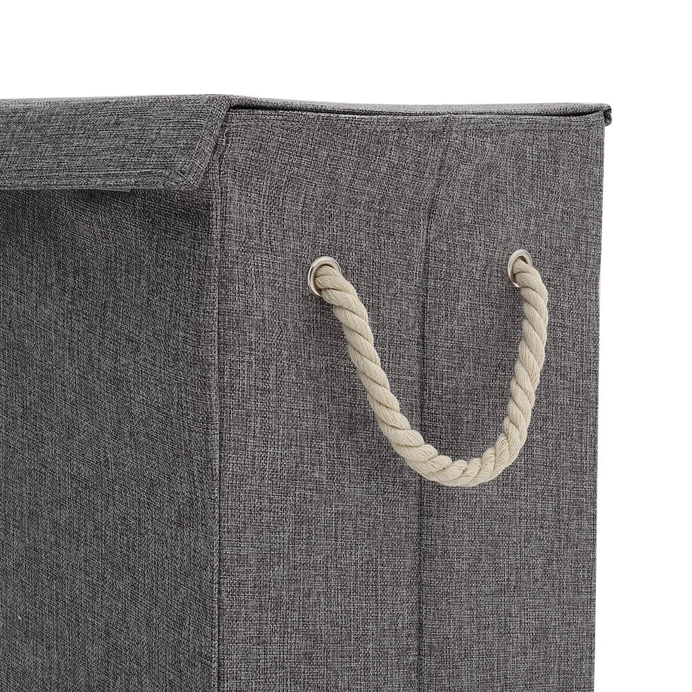 Foldable Laundry Basket Clothes Storage Bin with Rope Handle