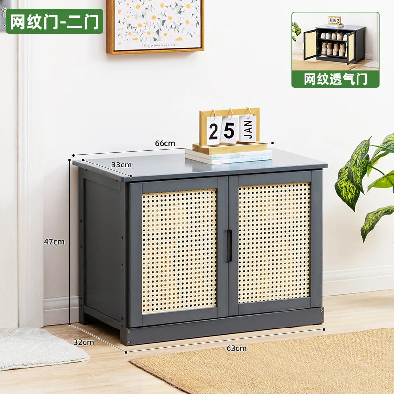 Home Entryway Shoe Bench Sit and Store Shoe Cabinet Breathable Dust-Proof Shoe Organizer Long Bench Shoe Rack for Doorway