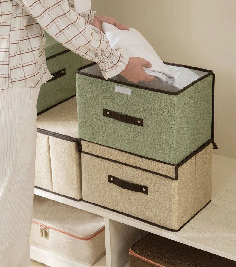 1-2Pcs Foldable Non-Woven Storage Box