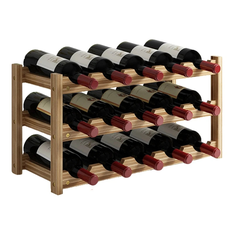 Standing Wooden Wine Rack Organizerr