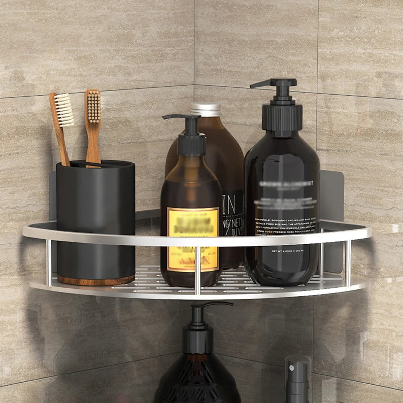 Modern Bathroom Storage Rack - No-Drill