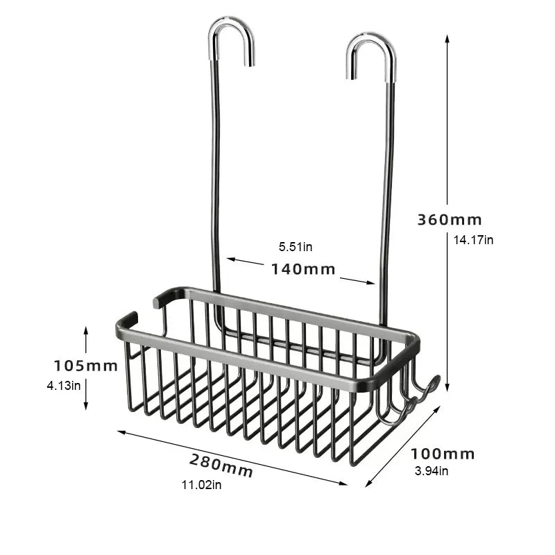Bath Basket & Shampoo Rack Organizer