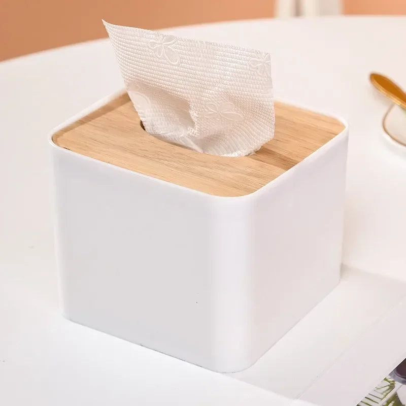 Wood & Bamboo Tissue Box