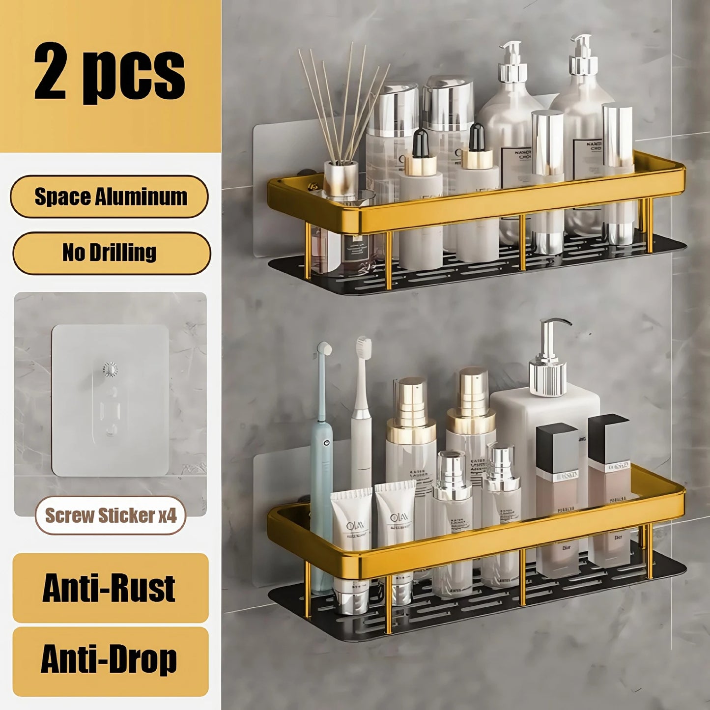 Modern Aluminium Bathroom Rack