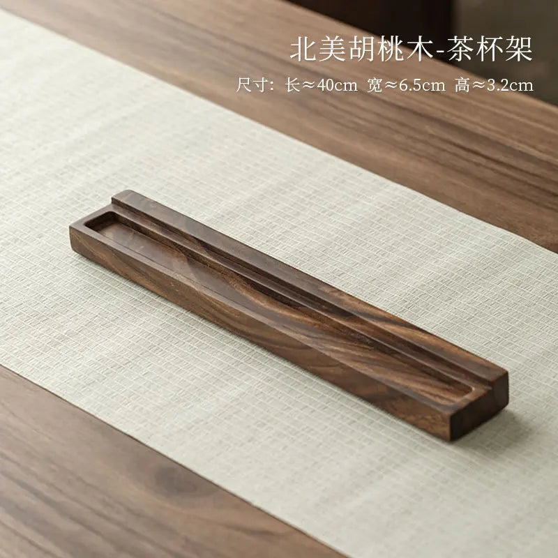 Walnut Teacup Storage Rack Solid Wood Drain Rack Kitchen Storage & Organization Aesthetic Decorative Rack Cutlery Organizer Gift