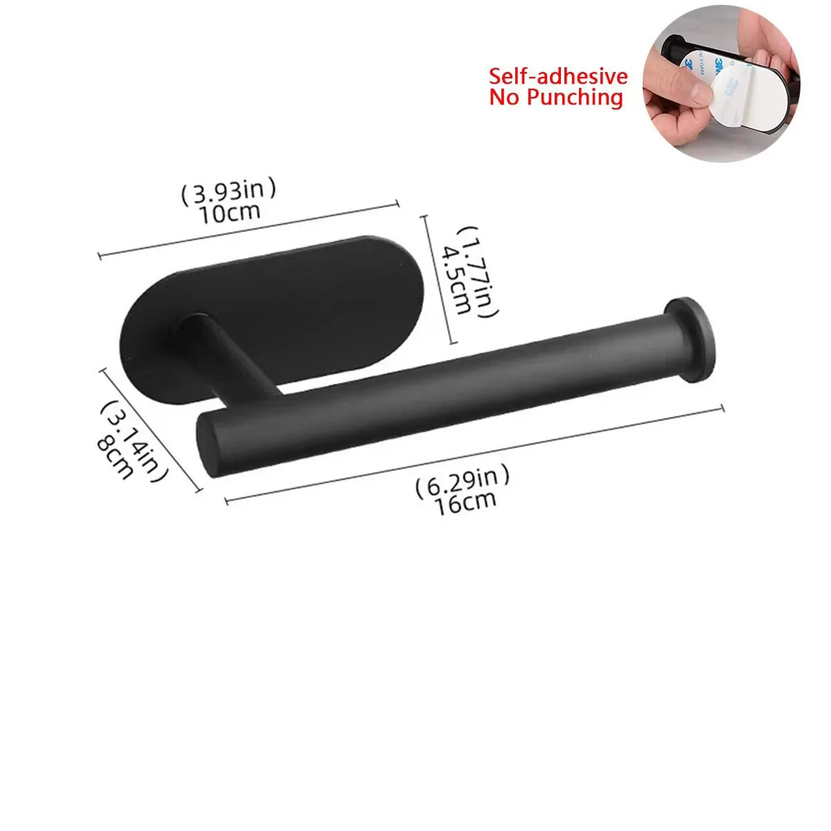 Luxury Black & Gold Toilet Paper Rack
