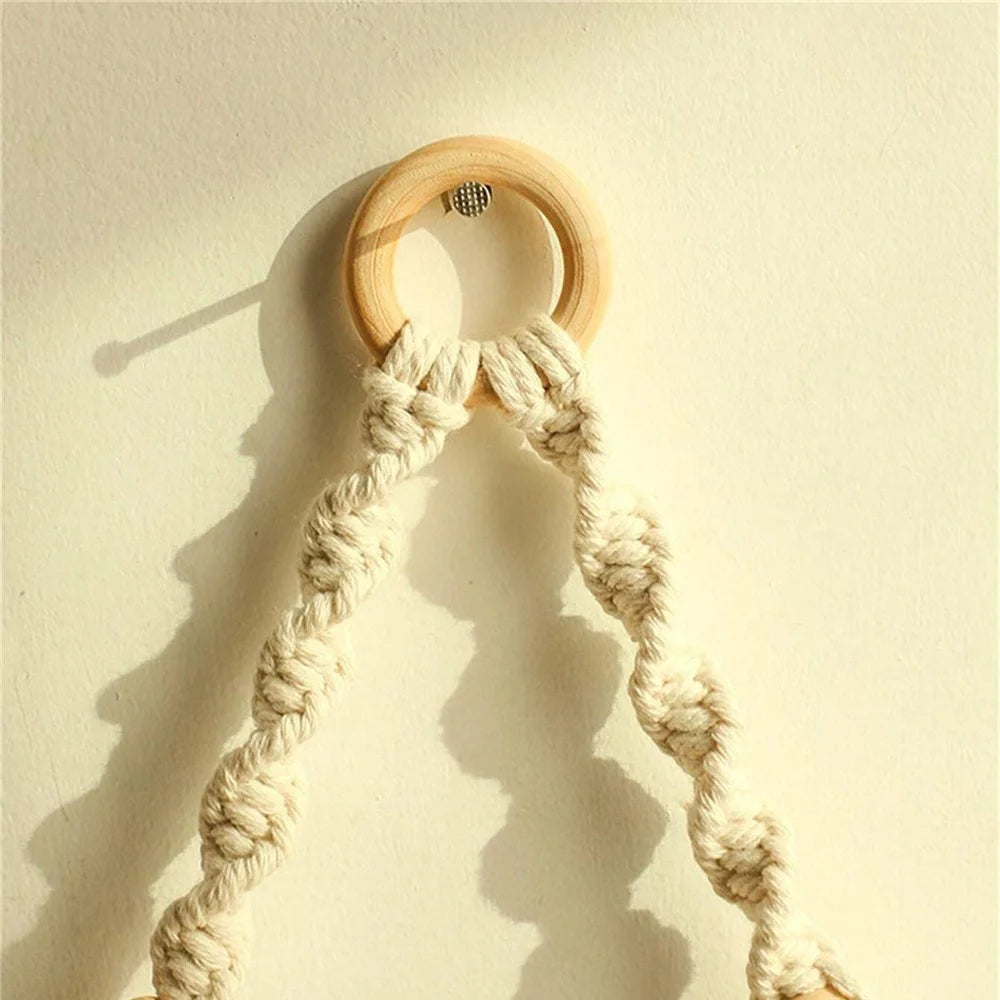 Rustic Wooden Hanging Shelf