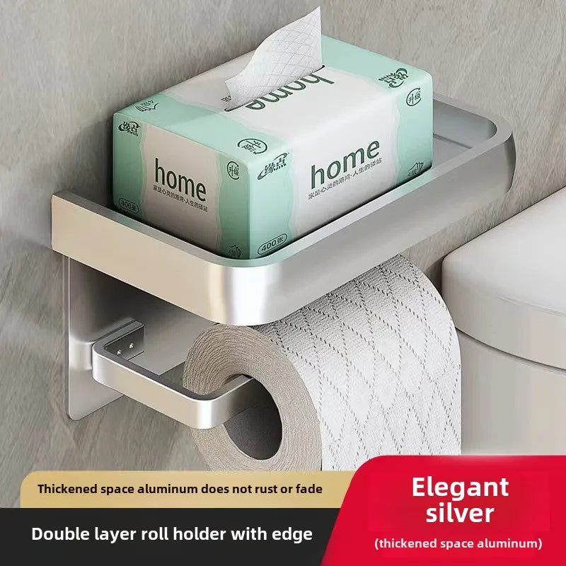Luxury Black & Gold Toilet Paper Rack