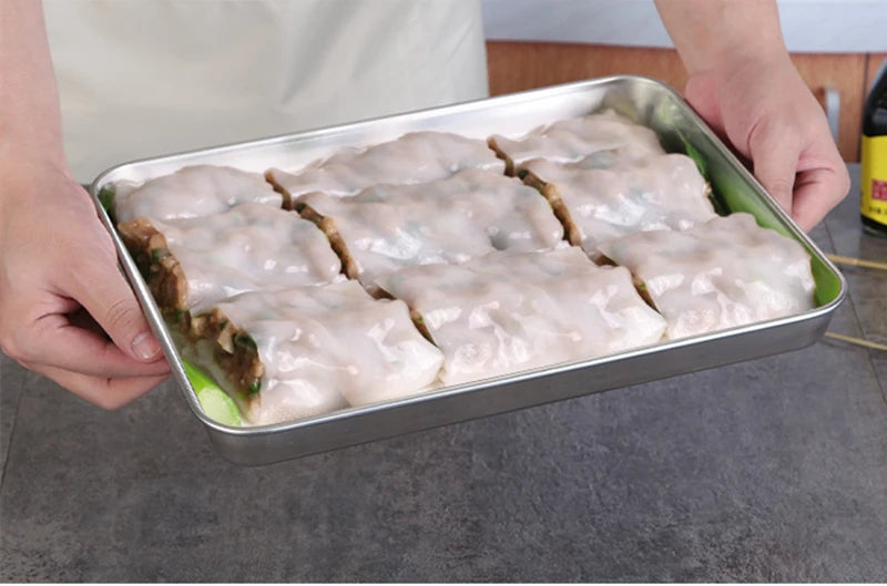 Stainless Steel Shallow Tray