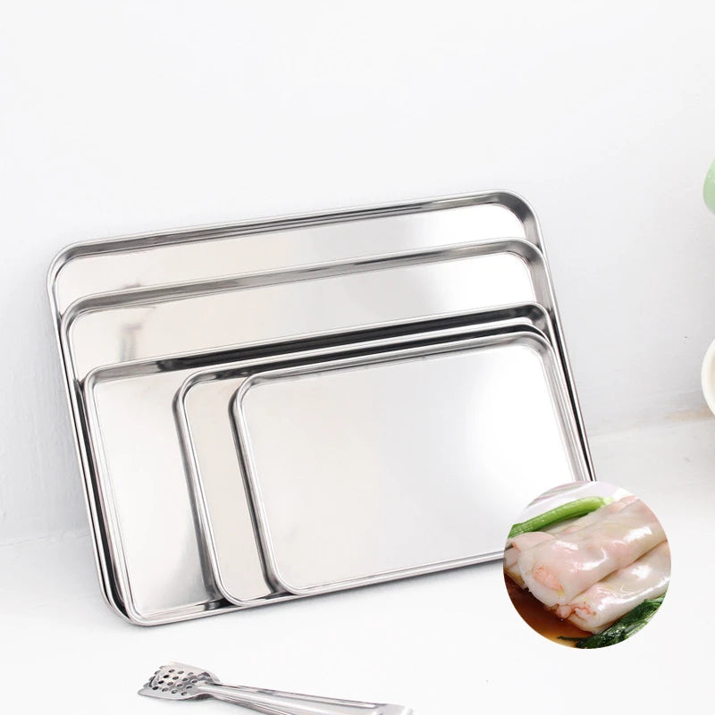 Stainless Steel Shallow Tray