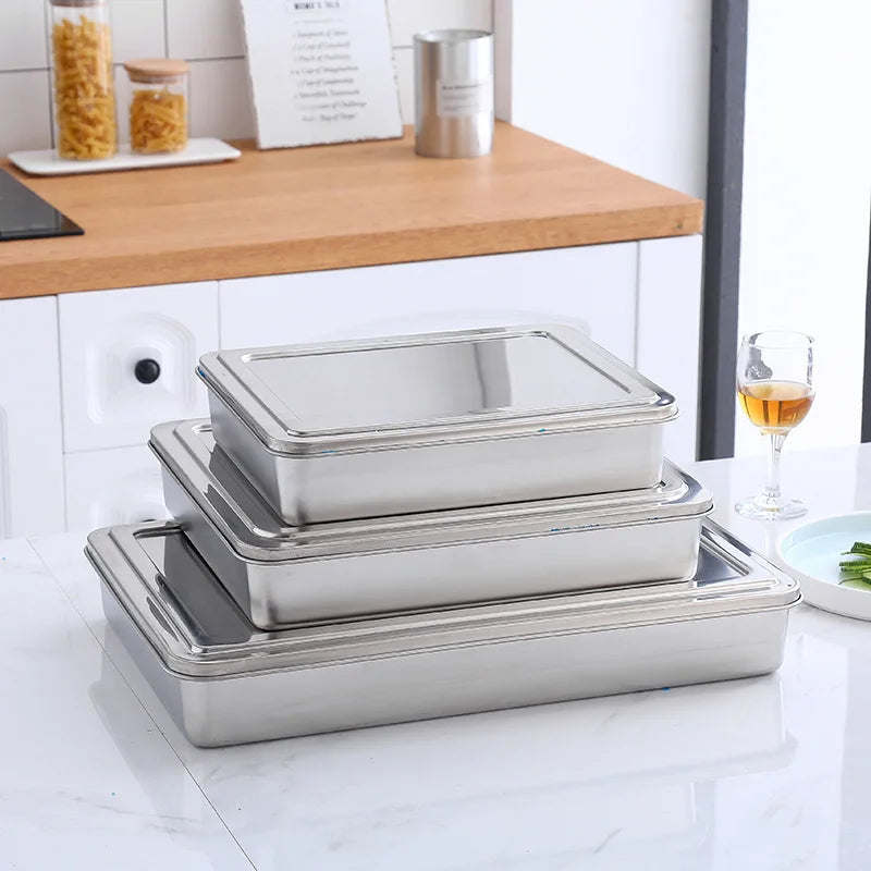 Stainless Steel Food Storage Tray