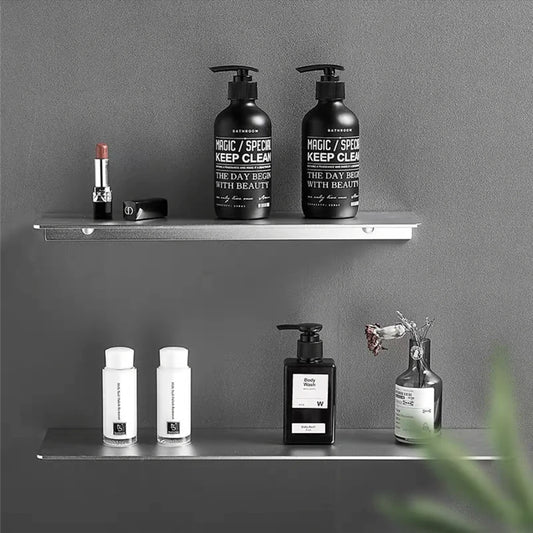 Minimalist Silver  Aluminium Shelf