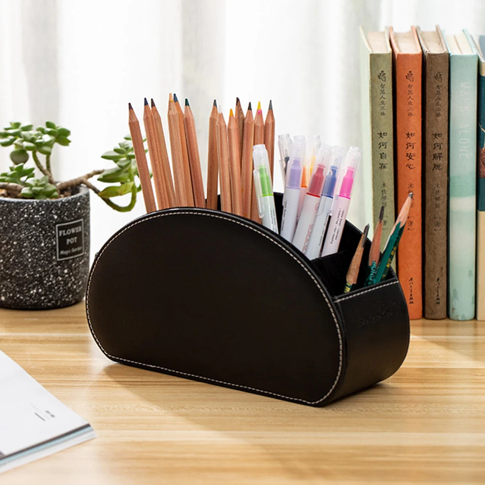 5-grid PU leather storage box