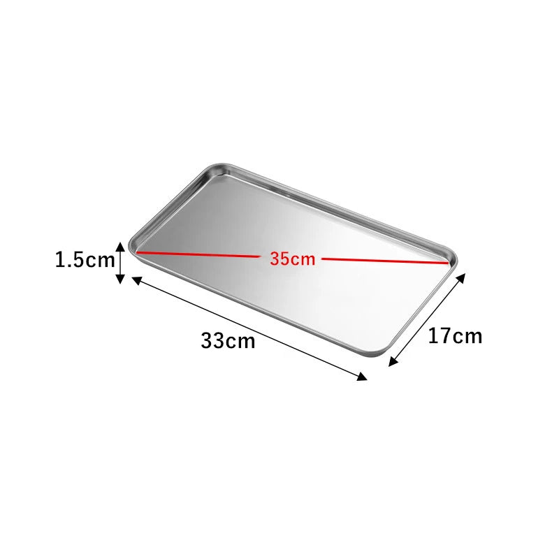 Stainless Steel Shallow Tray