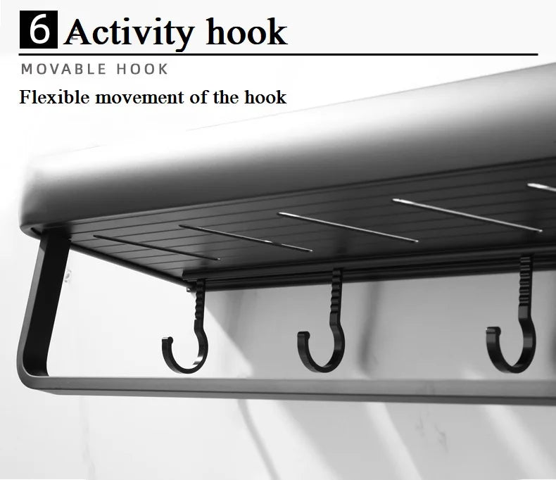 Black Aluminium Bathroom Shelf