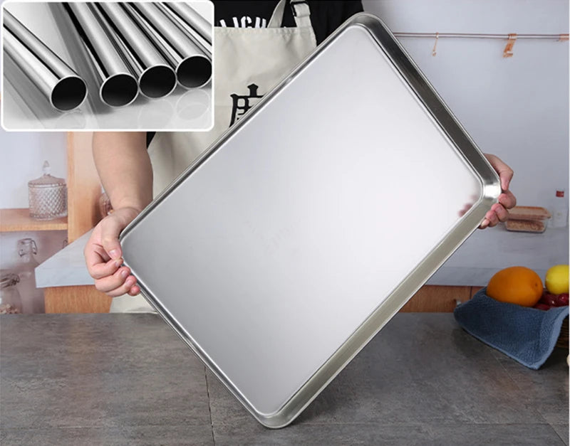 Stainless Steel Shallow Tray