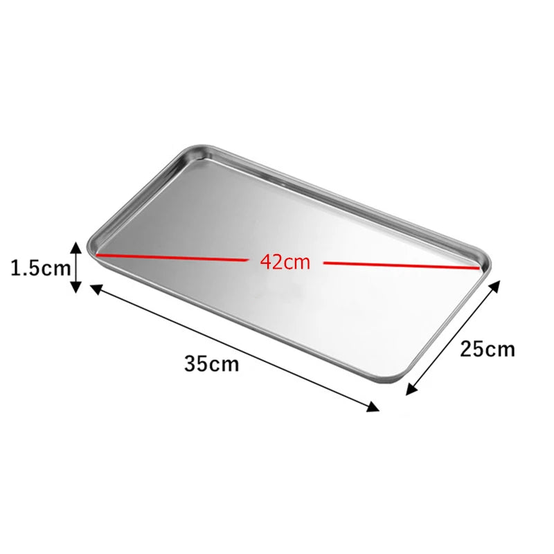 Stainless Steel Shallow Tray
