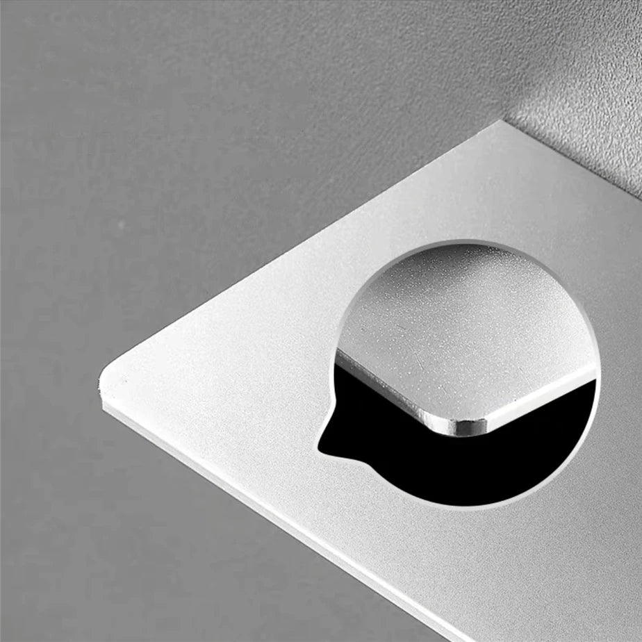 Minimalist Silver  Aluminium Shelf