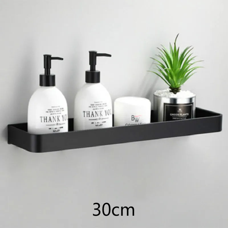 Black Aluminium Bathroom Shelf