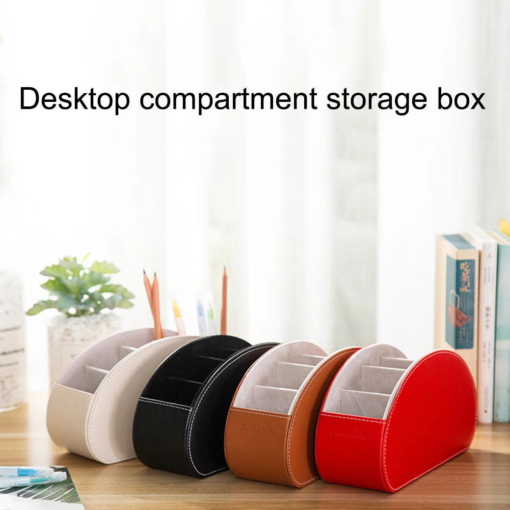 5-grid PU leather storage box