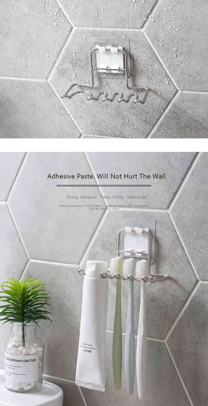 Sleek Wall-Mounted Toothbrush Holder
