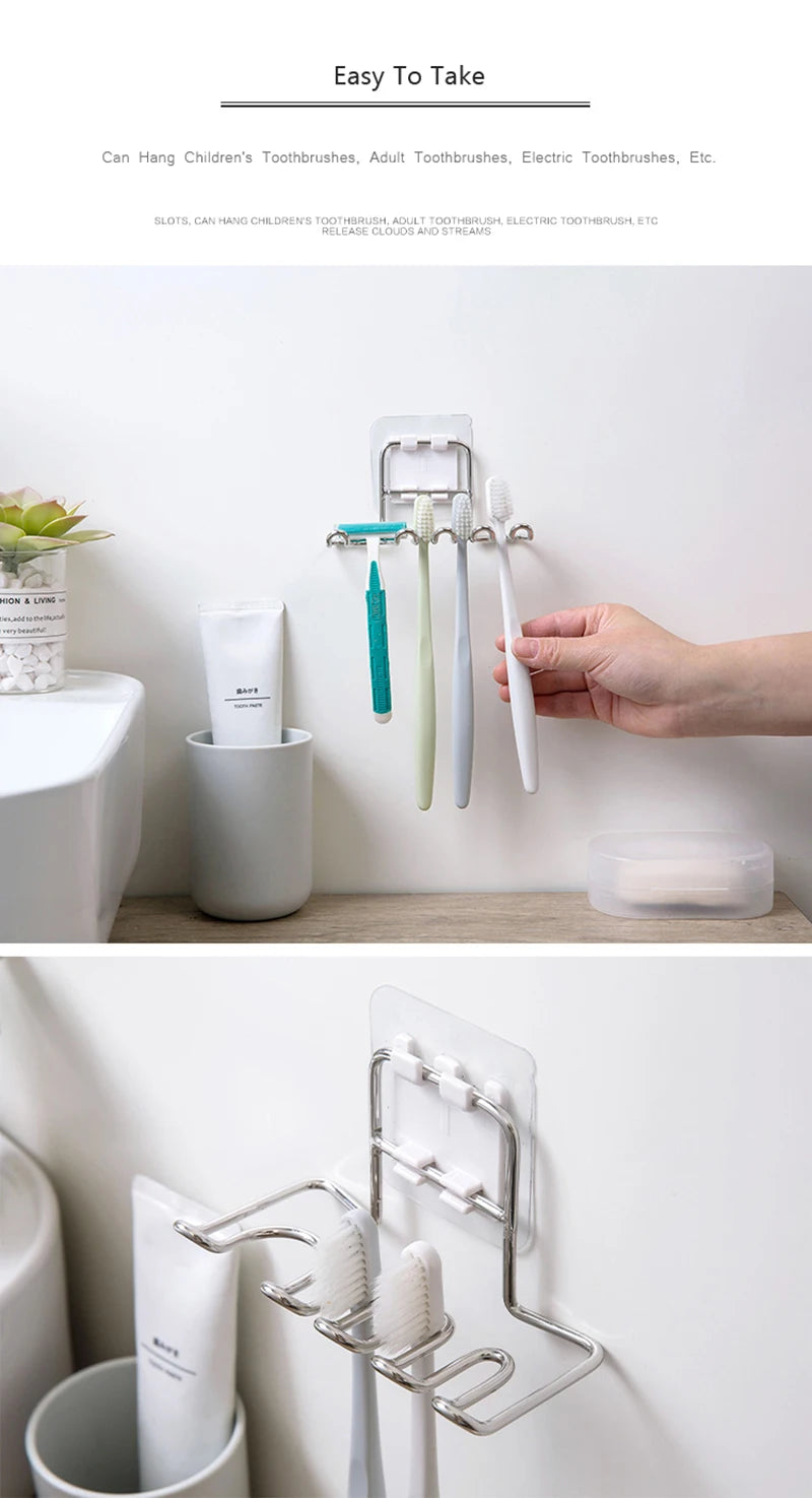 Sleek Wall-Mounted Toothbrush Holder
