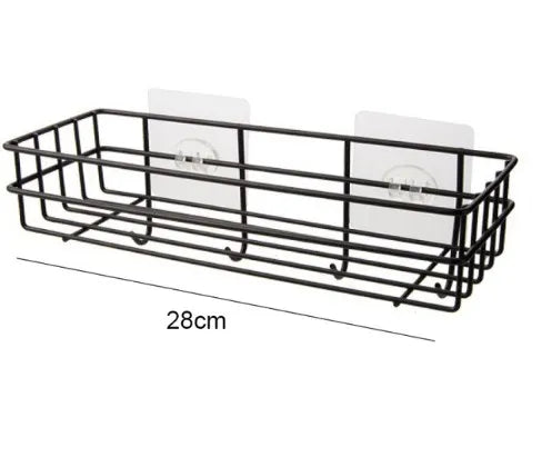 Japanese-Style Wrought Iron Bathroom Wall Shelf