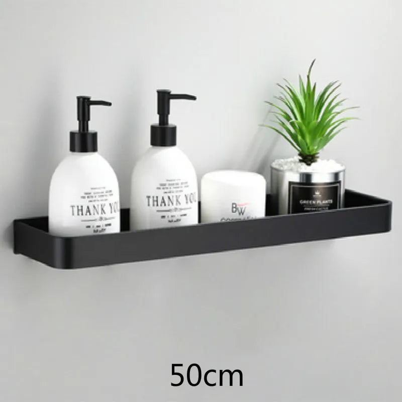 Black Aluminium Bathroom Shelf