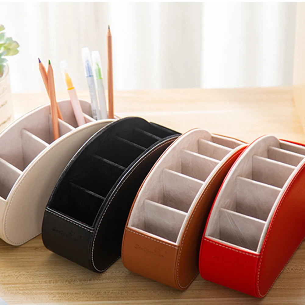 5-grid PU leather storage box