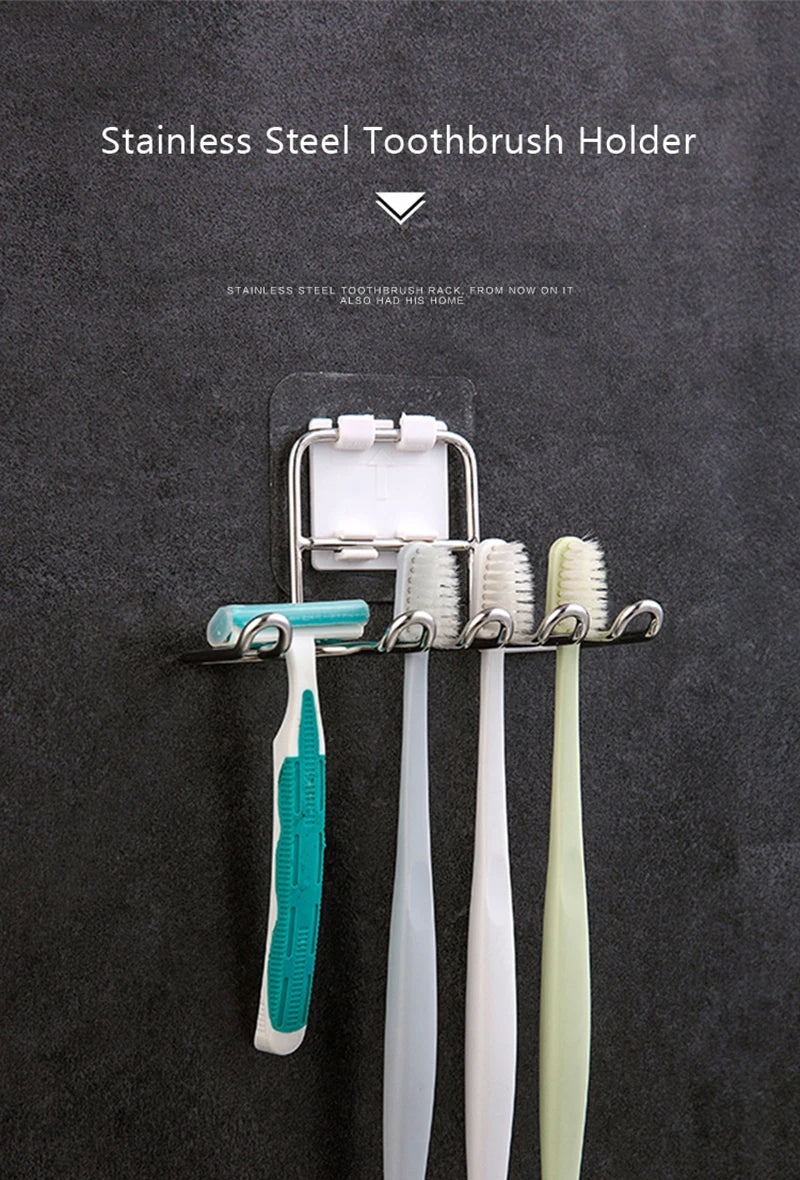 Sleek Wall-Mounted Toothbrush Holder