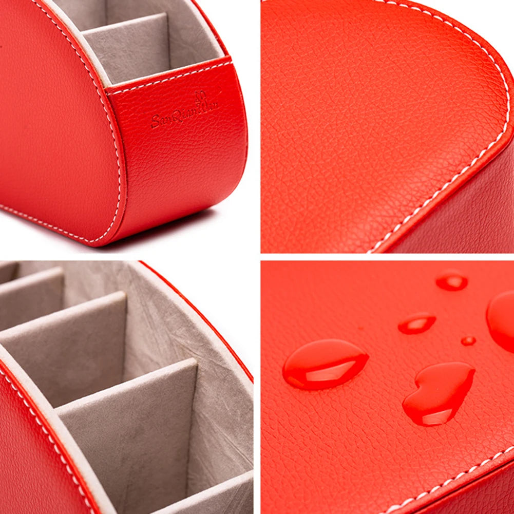5-grid PU leather storage box