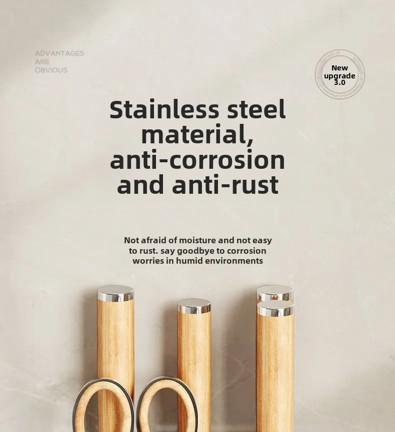Stainless Steel Wall-Mounted Knife Holder