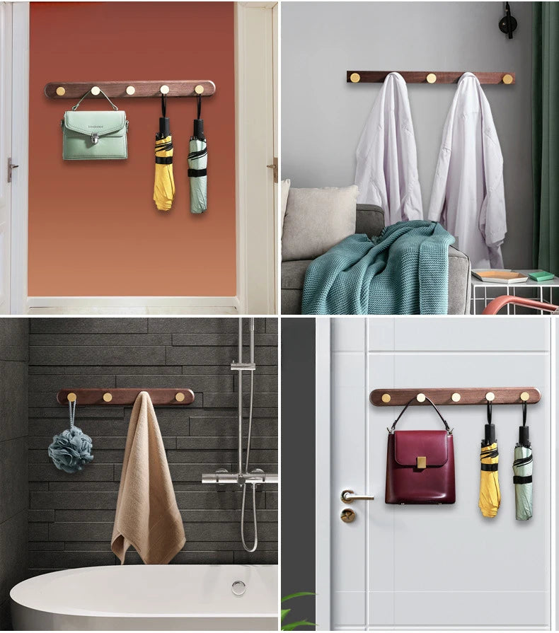 Wall-Mounted Wooden Coat Hook