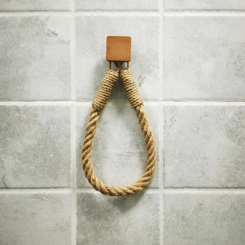 Minimalist Nail-Free Rope Paper Towel Holder