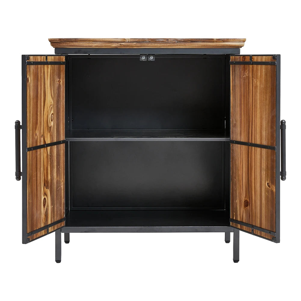 Classic wooden storage cabinet living room side cabinet, kitchen buffet console cabinet with two doors