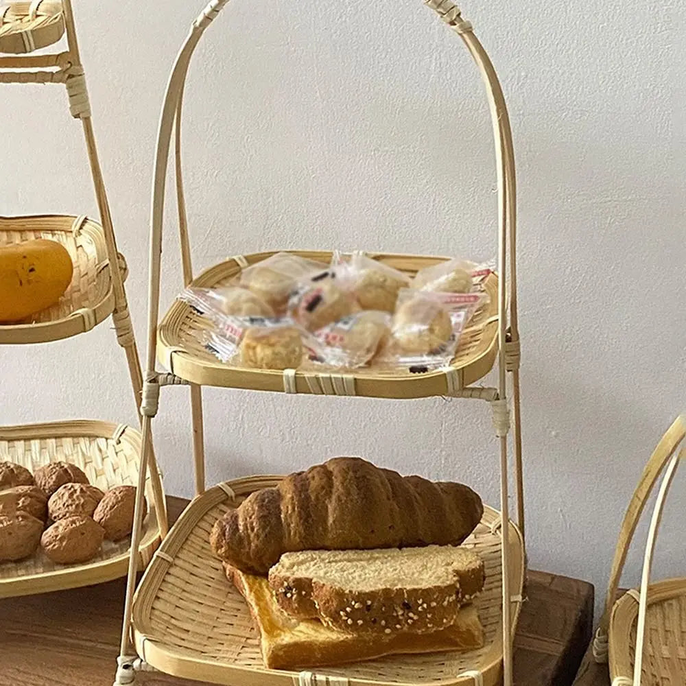 Multi-Layer Bamboo Woven Basket