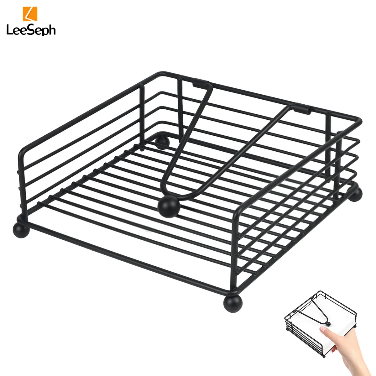 Black Metal Napkin Holder