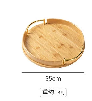 Modern Bamboo Round Tray