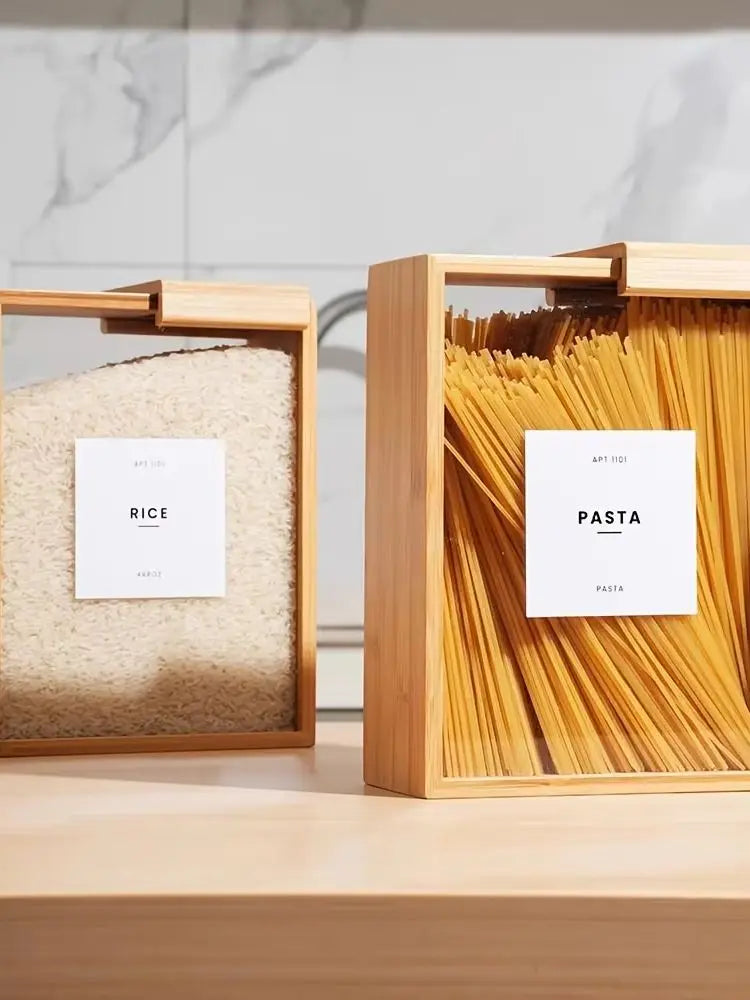 Multifunctional Bamboo Sliding Storage Box