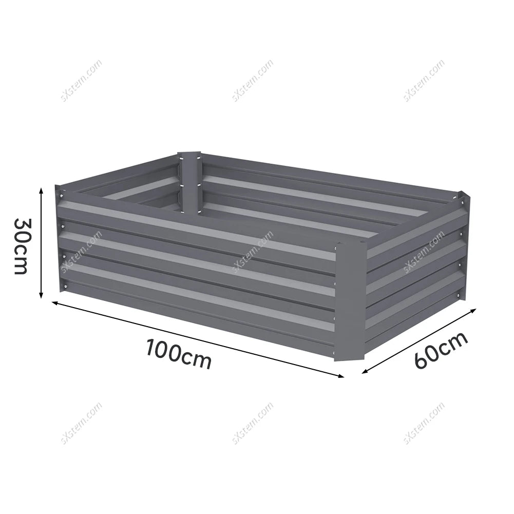 【Breeins】Metal Raised Garden Bed, Rectangle Raised Planter for Flowers Plants, Vegetables Herb