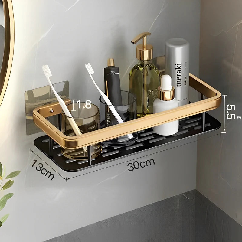 Sleek No-Drill Wall Shelf