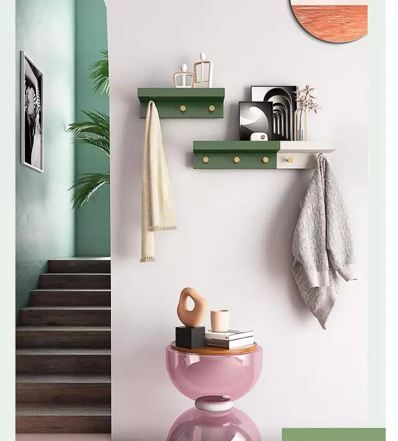 Space-Saving Wooden Coat Rack