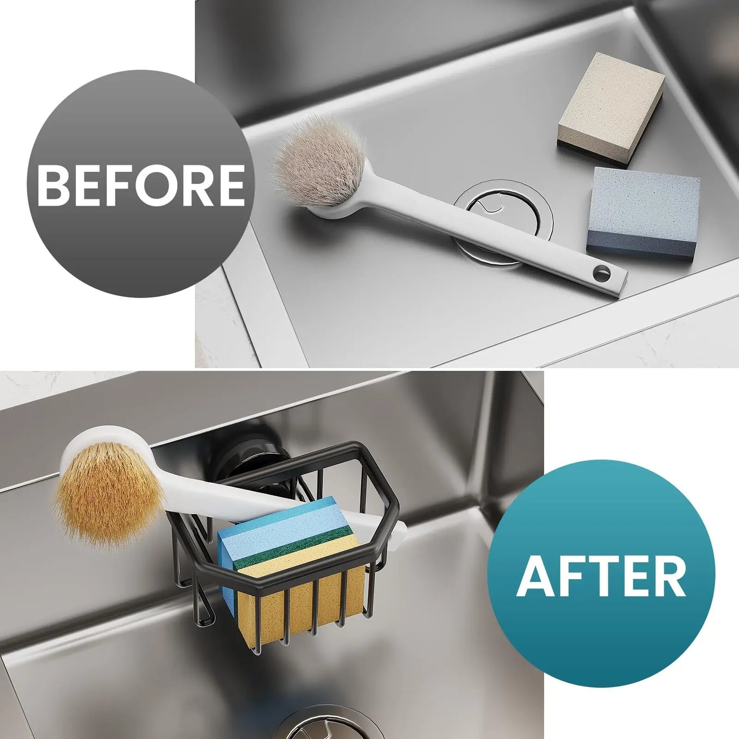 Strong Suction Sink Sponge Holder