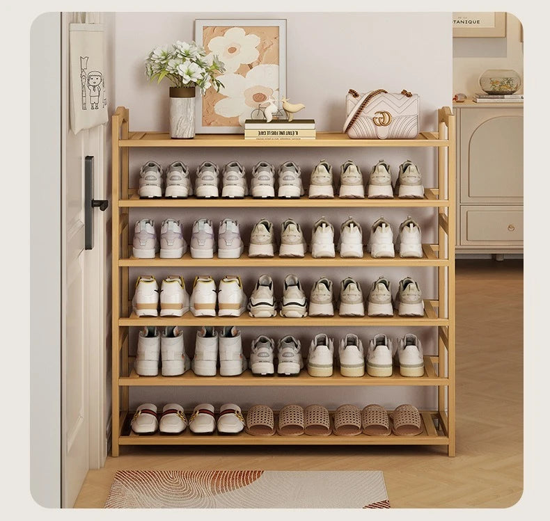 Multi-Layer Solid Wood Shoe Rack
