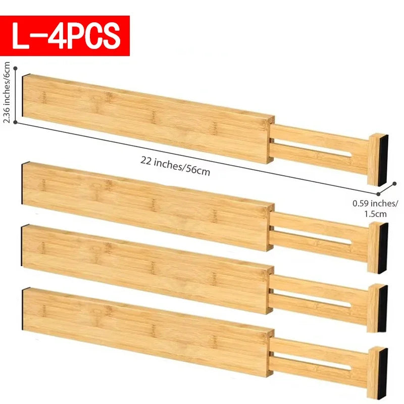 Adjustable Bamboo Drawer Dividers