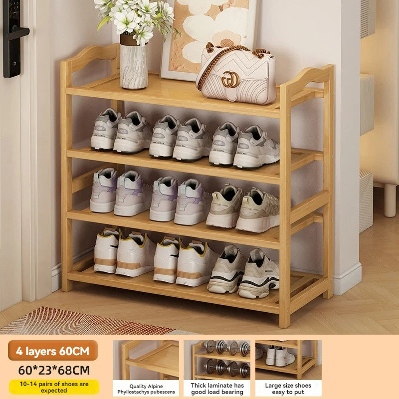 Multi-Layer Solid Wood Shoe Rack