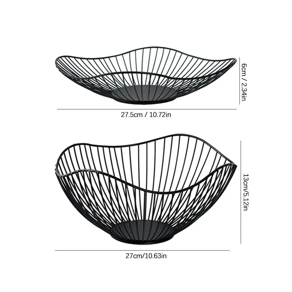 Iron Fruit Basket Fruit Container Bowl Home Creative Drain Display Basket Table Bread Snacks Tray Storage Snacks P2I4
