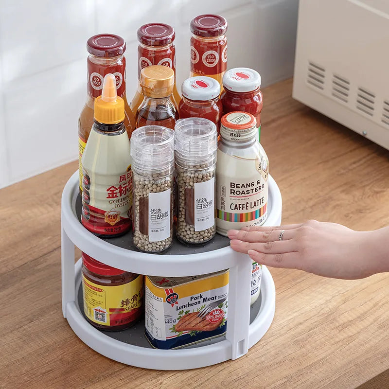 360° Rotating Anti-Slip Kitchen Storage Rack